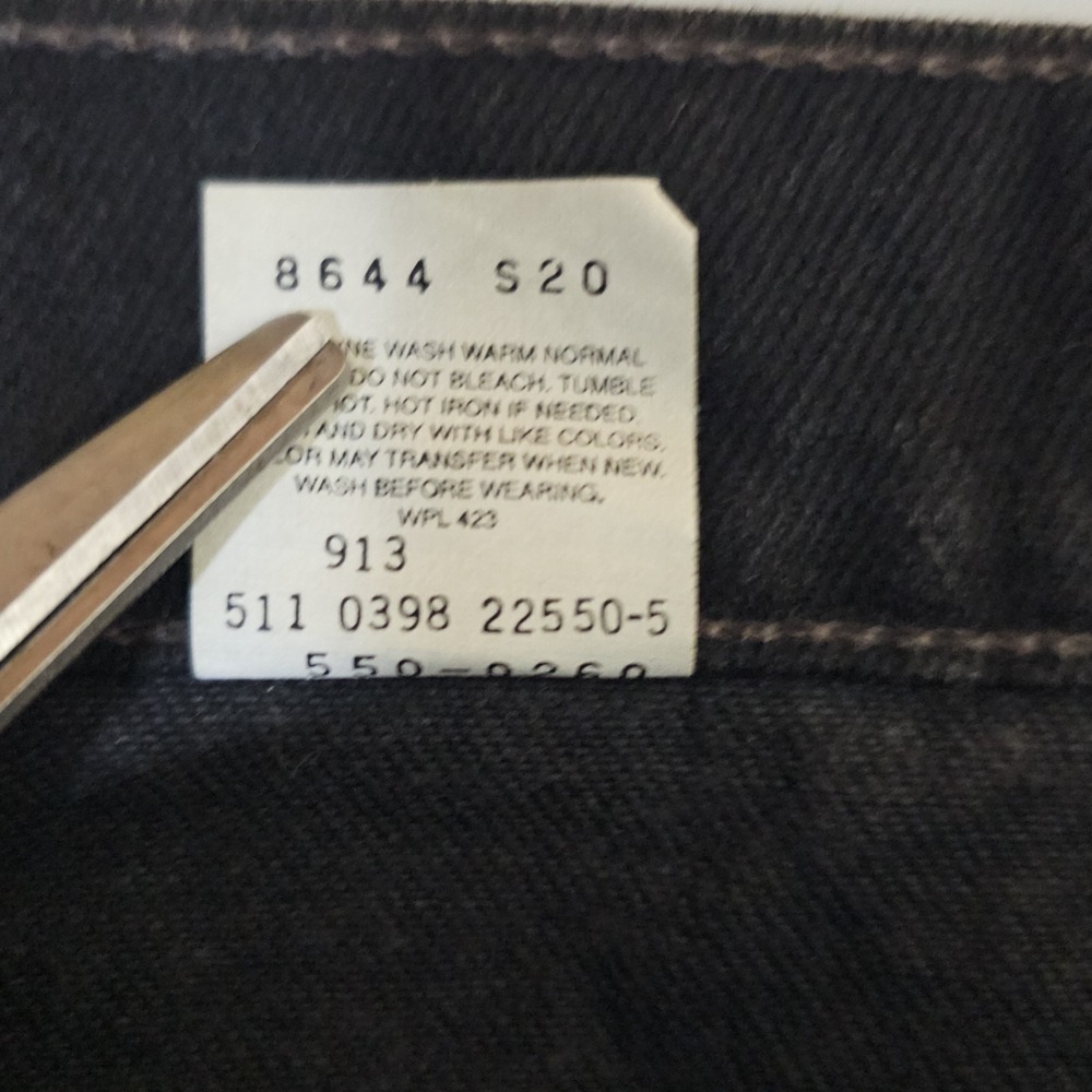 Vintage Levis 550 Jeans Men's 42x30 Black Relaxed Fit Western Y2K 90s Cowboy - Picture 7 of 8